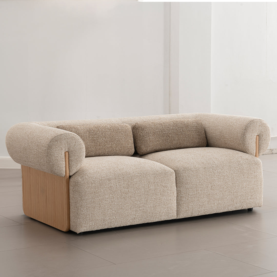 Scandinavian mixed weave fabric 2 seater sofa lange situational feels.