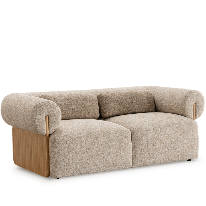 Scandinavian mixed weave fabric 2 seater sofa lange layered structure.
