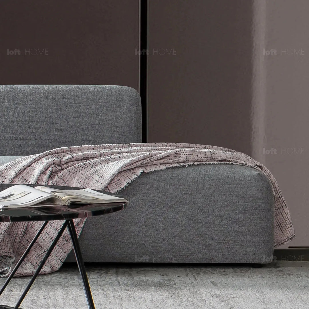 Minimalist mixed weave fabric l shape sectional sofa pavilion 3+l material variants.