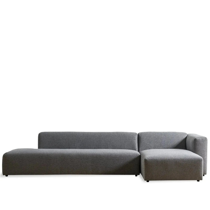 Minimalist mixed weave fabric l shape sectional sofa pavilion 3+l in close up details.