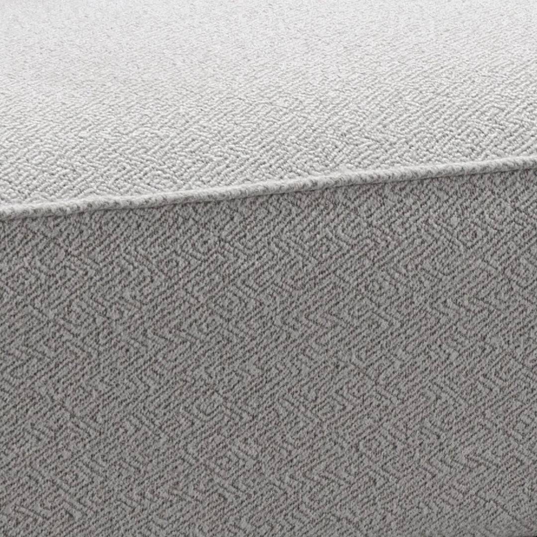 Minimalist mixed weave fabric modular ottoman eleganza l color swatches.