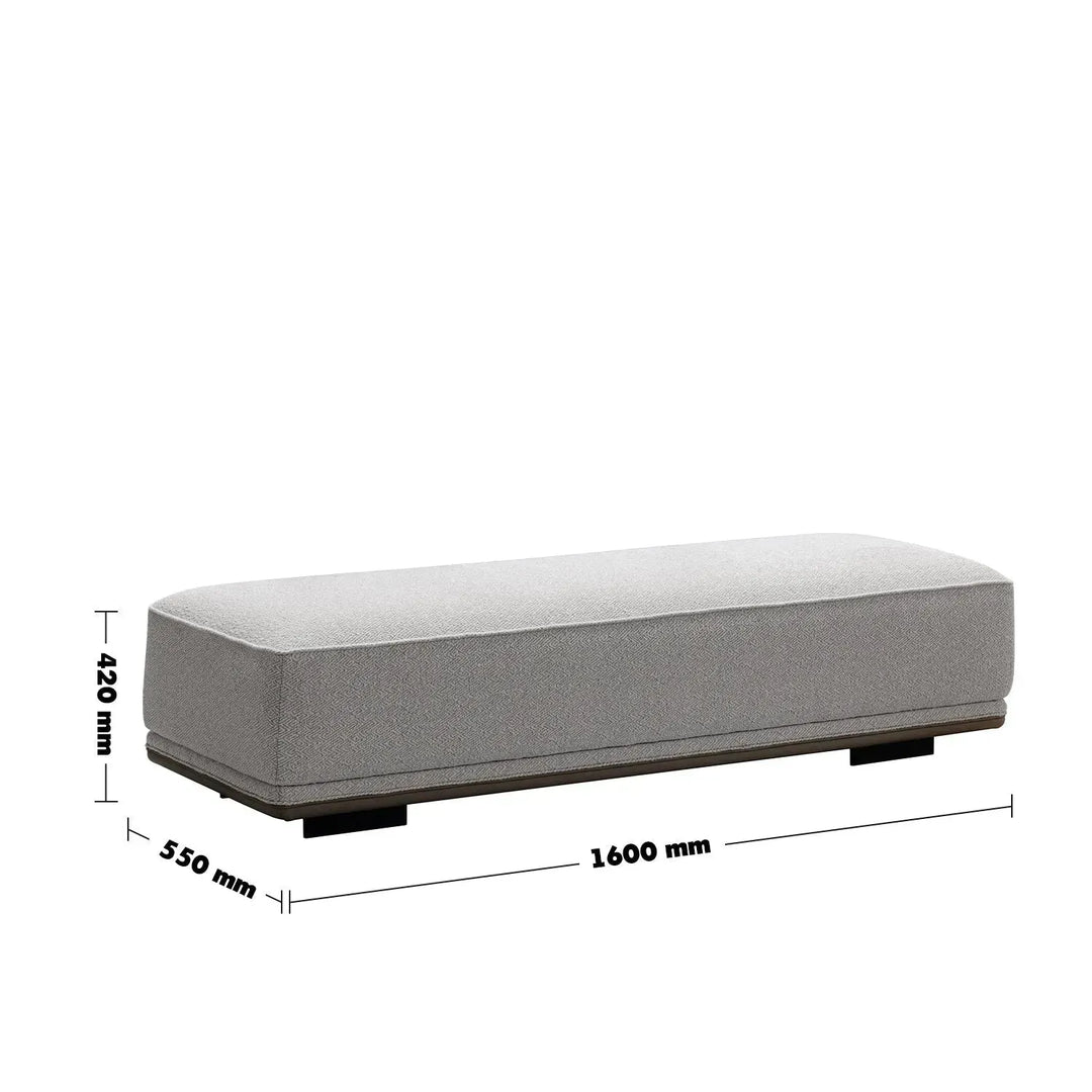 Minimalist mixed weave fabric modular ottoman eleganza l size charts.