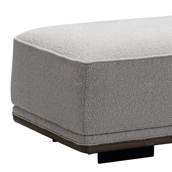 Minimalist mixed weave fabric modular ottoman eleganza l material variants.