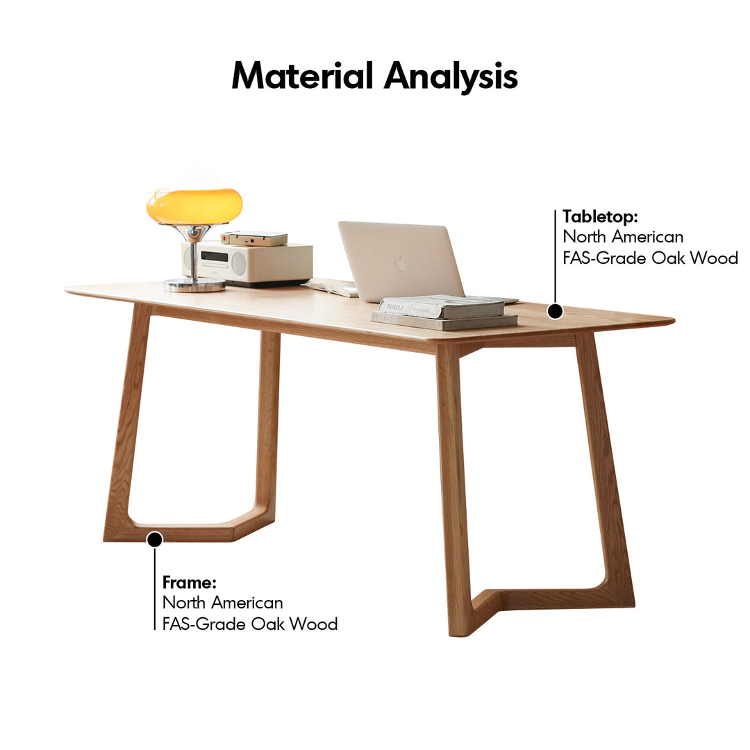 Scandinavian oak wood dining table berlin in still life.