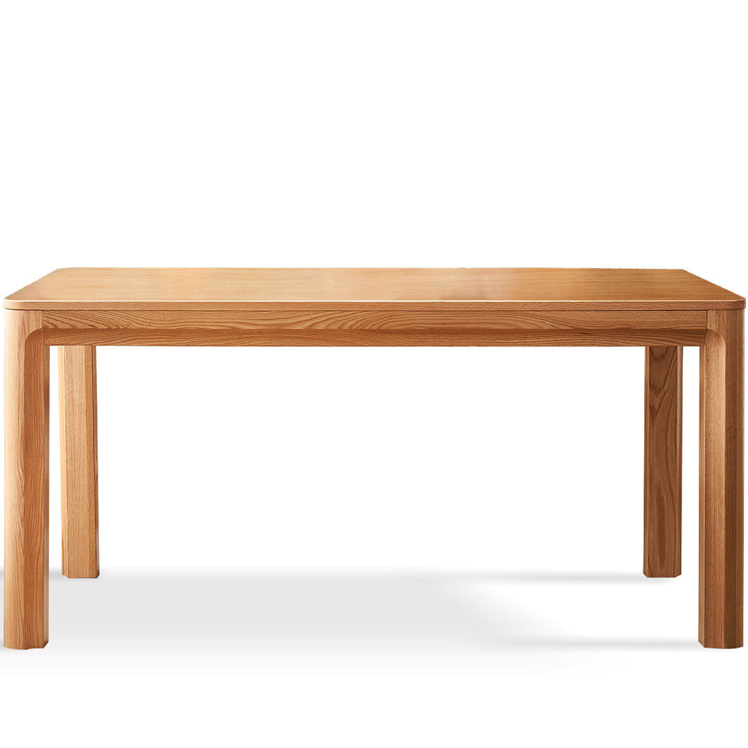 Scandinavian oak wood dining table sturdy grace detail 6.