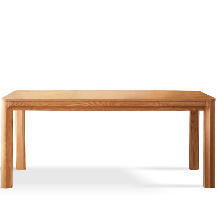 Scandinavian oak wood dining table sturdy grace detail 7.