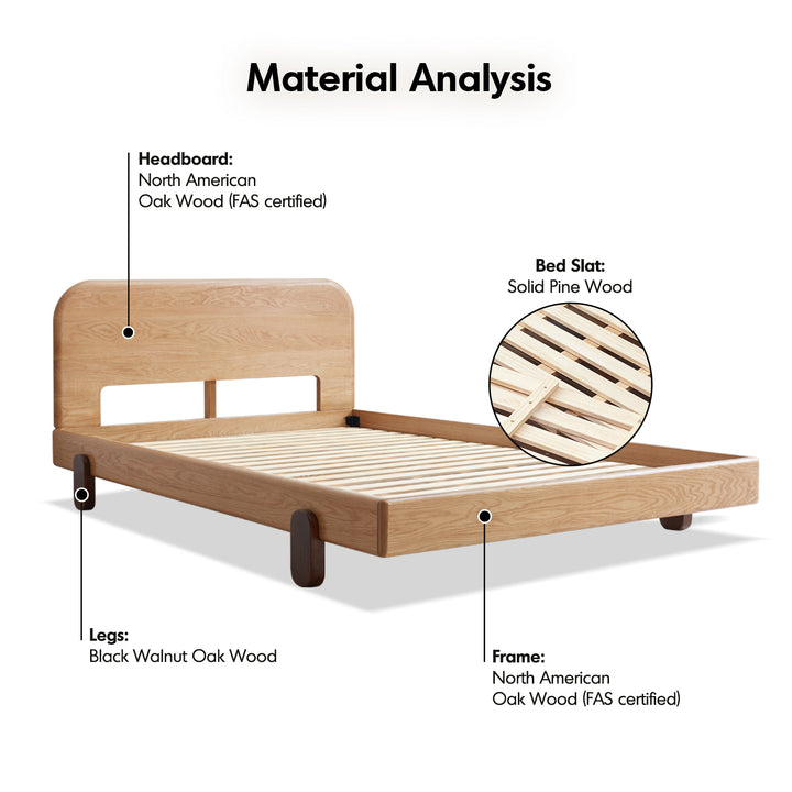 Scandinavian oak wood kids bed peblo layered structure.