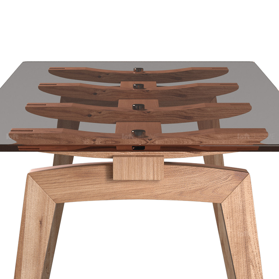 Scandinavian rosewood dining table panoram conceptual design.
