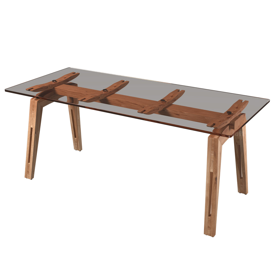 Scandinavian rosewood dining table panoram material variants.