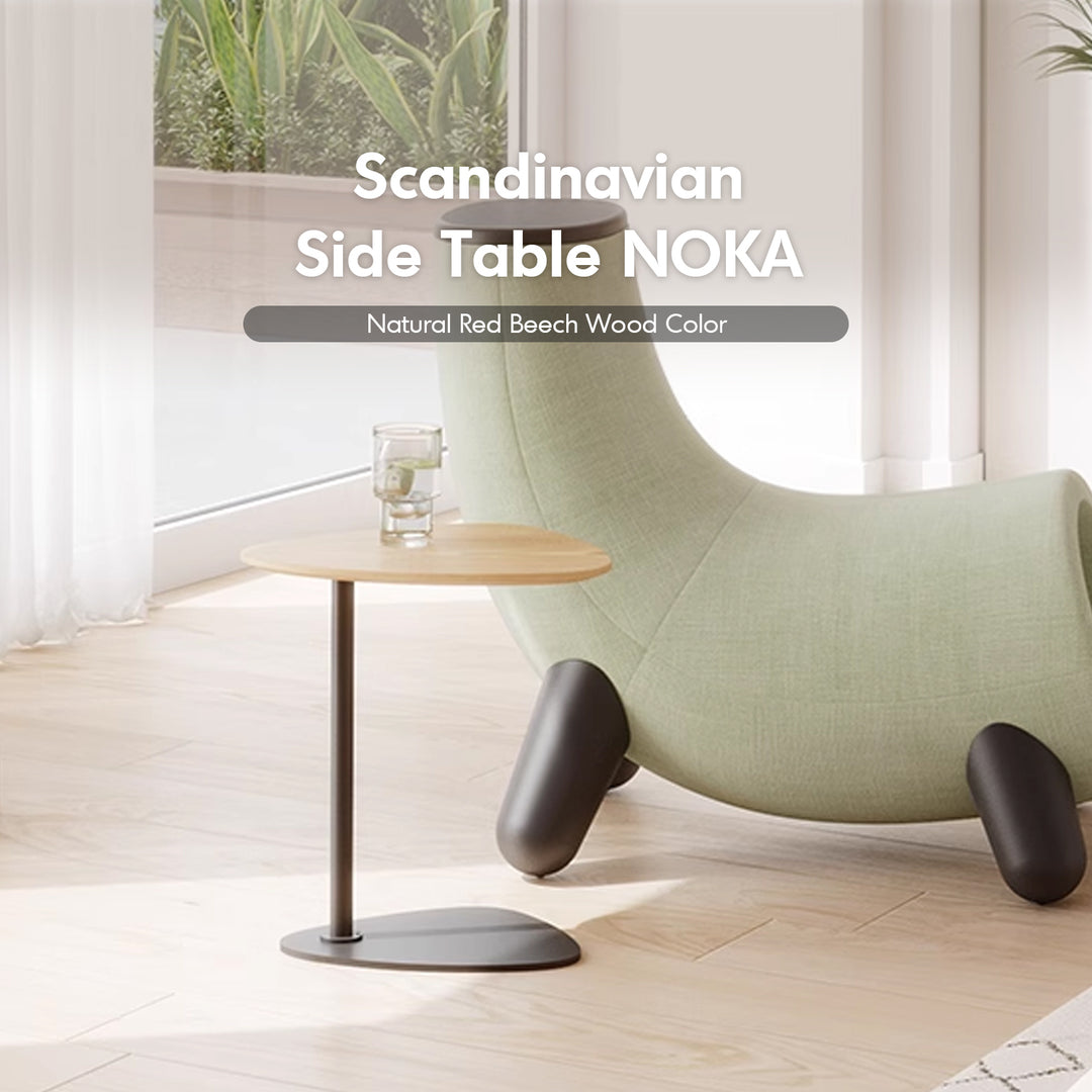 Scandinavian side table noka material variants.