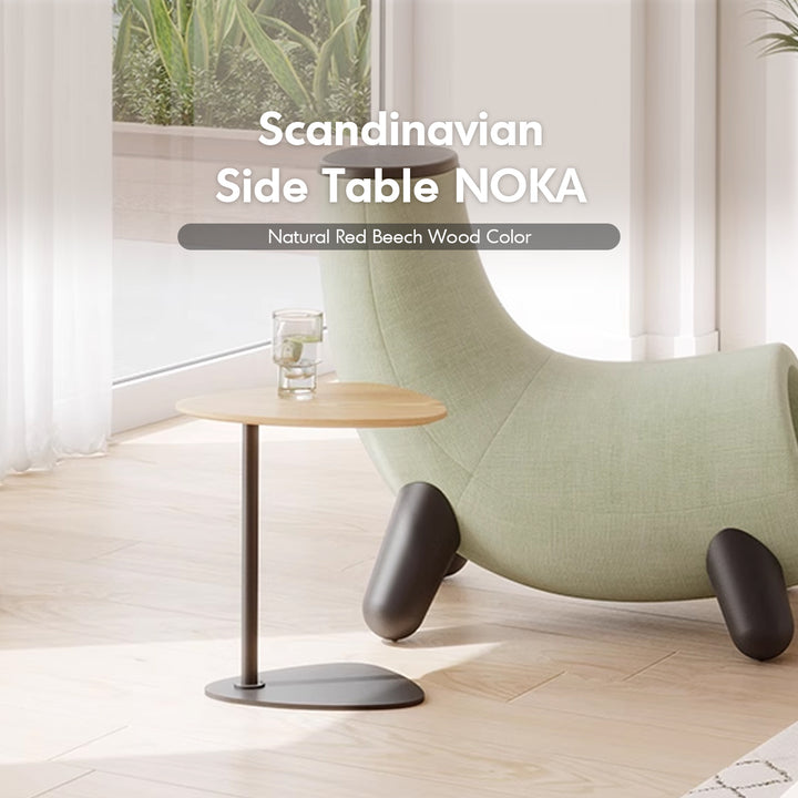 Scandinavian side table noka material variants.