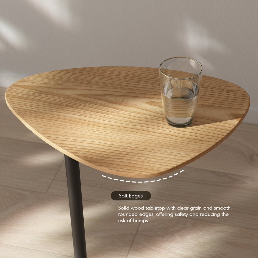 Scandinavian side table noka with context.