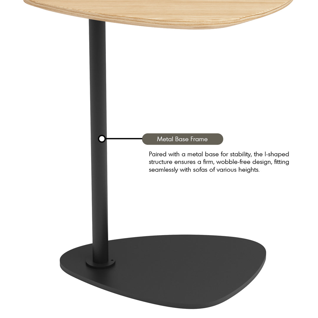 Scandinavian side table noka in details.