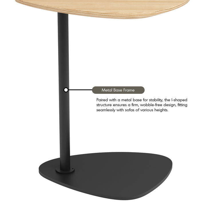 Scandinavian side table noka in details.