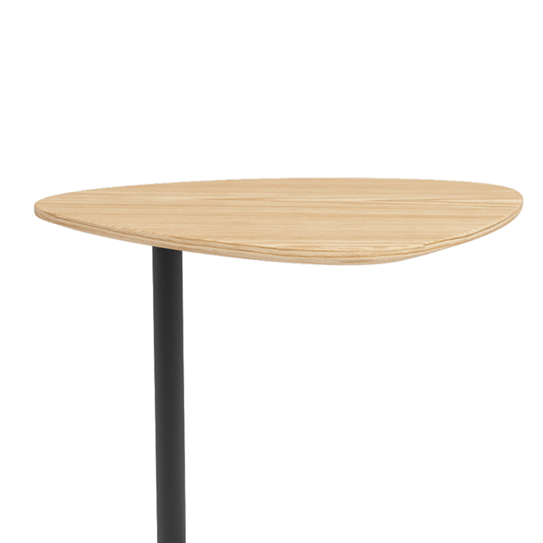Scandinavian side table noka in close up details.