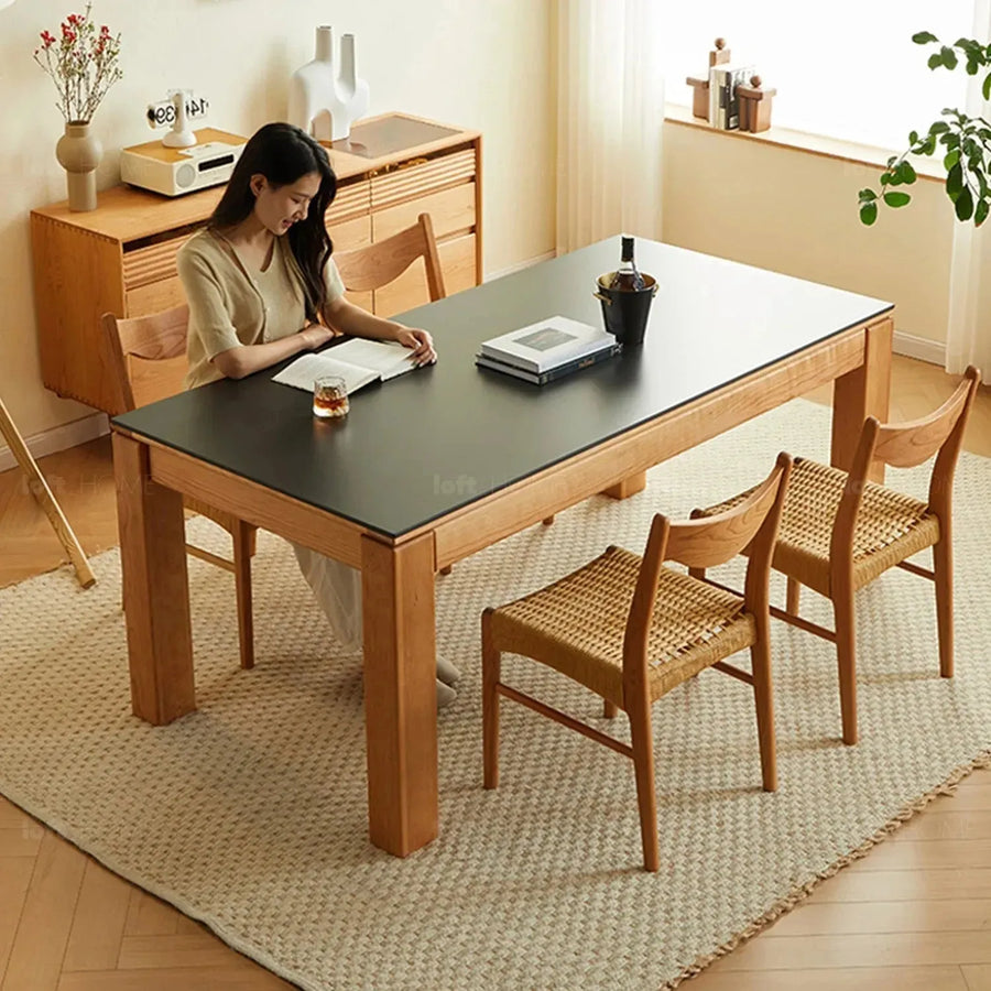 Scandinavian sintered stone dining table deft detail 7.