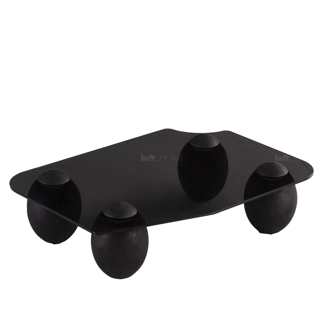 Scandinavian tempered glass coffee table aurora material variants.