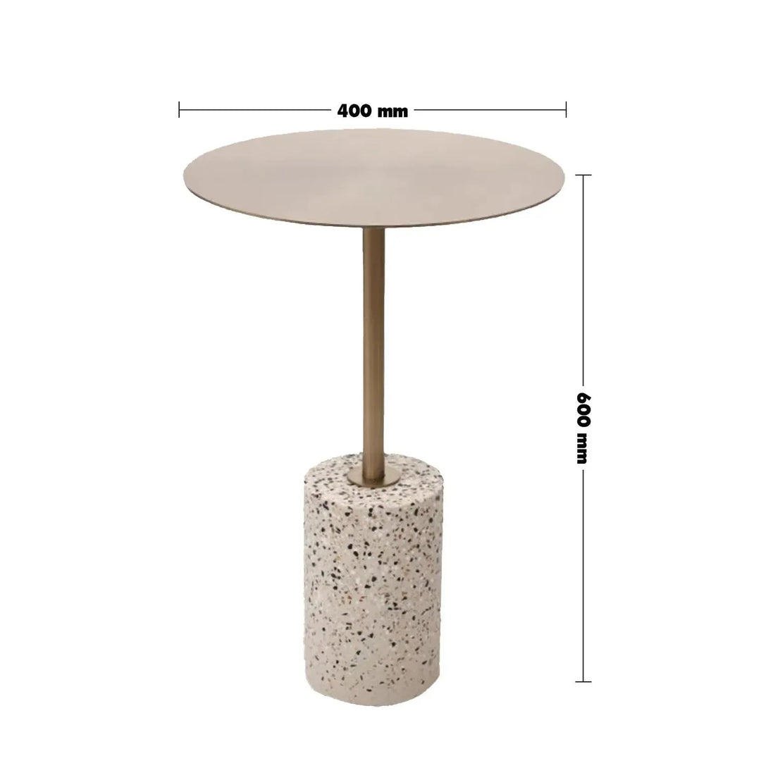 Modern terrazzo side table onyx size charts.