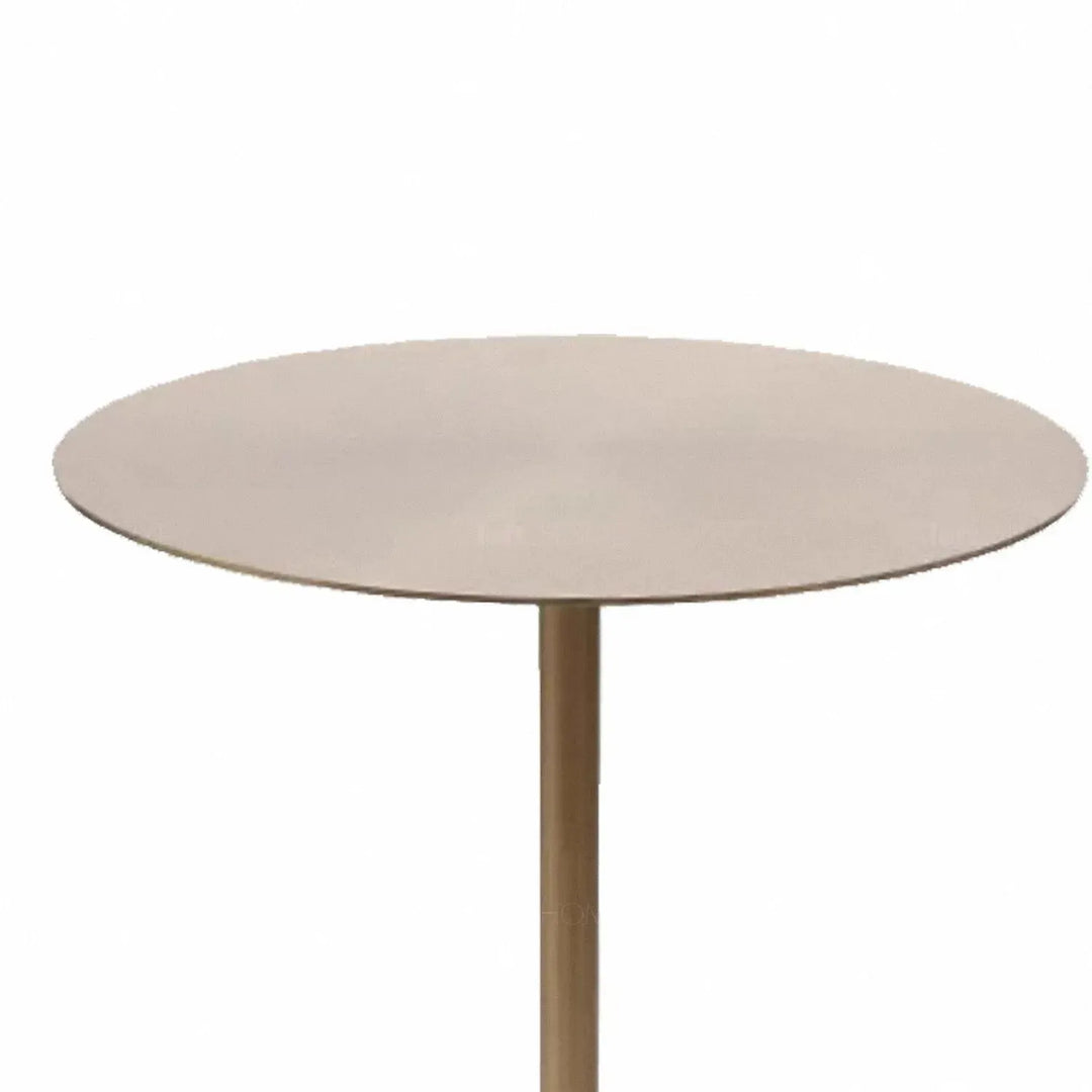Modern terrazzo side table onyx in real life style.