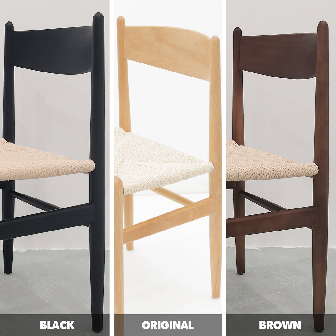 Scandinavian Wood Dining Chair DUNE Color Swatch