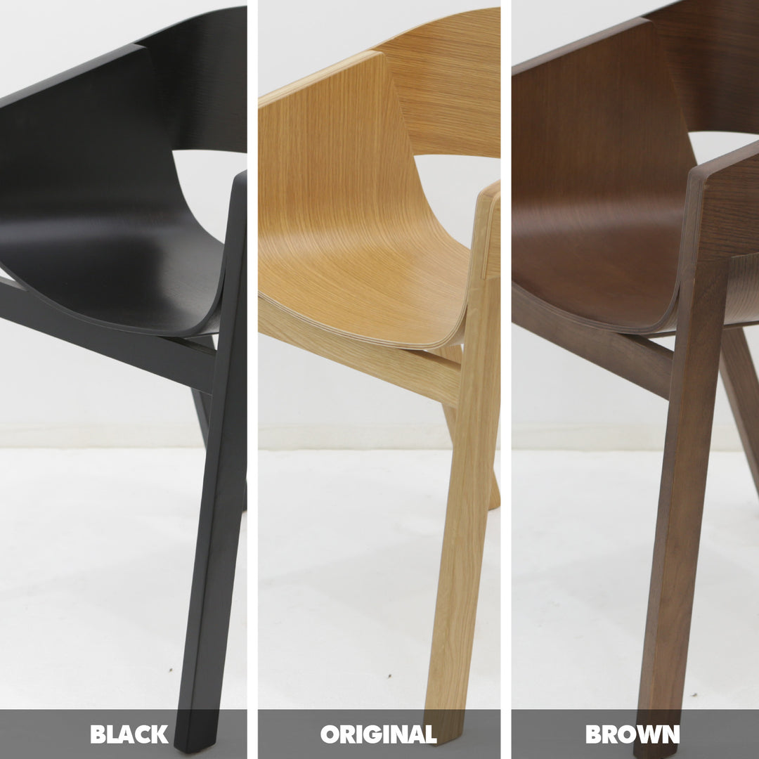 Scandinavian wood dining chair 2pcs set flair color swatches.