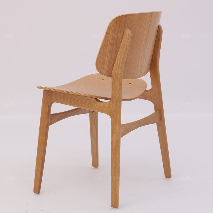 Scandinavian wood dining chair 2pcs set horizon detail 2.