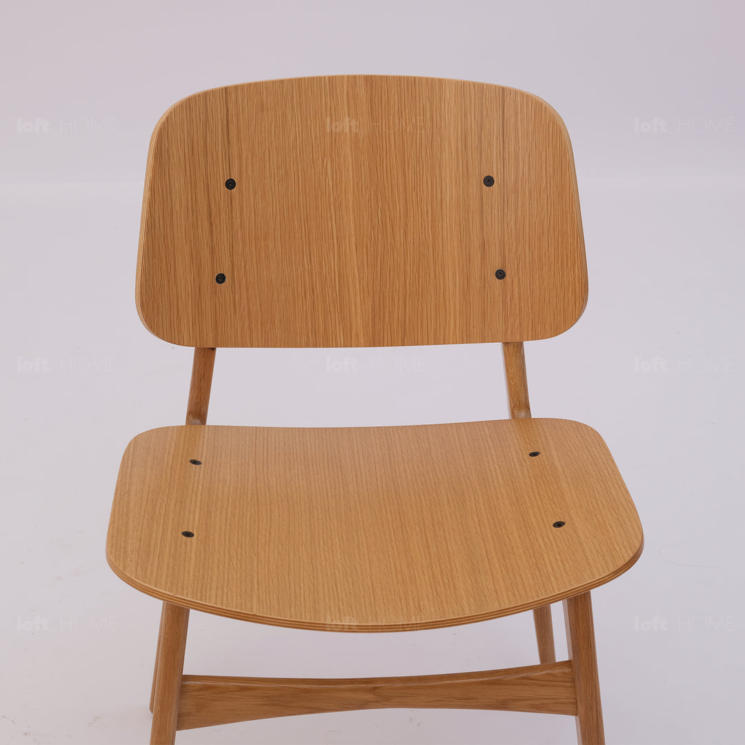 Scandinavian wood dining chair 2pcs set horizon detail 5.