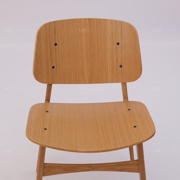 Scandinavian wood dining chair 2pcs set horizon detail 5.