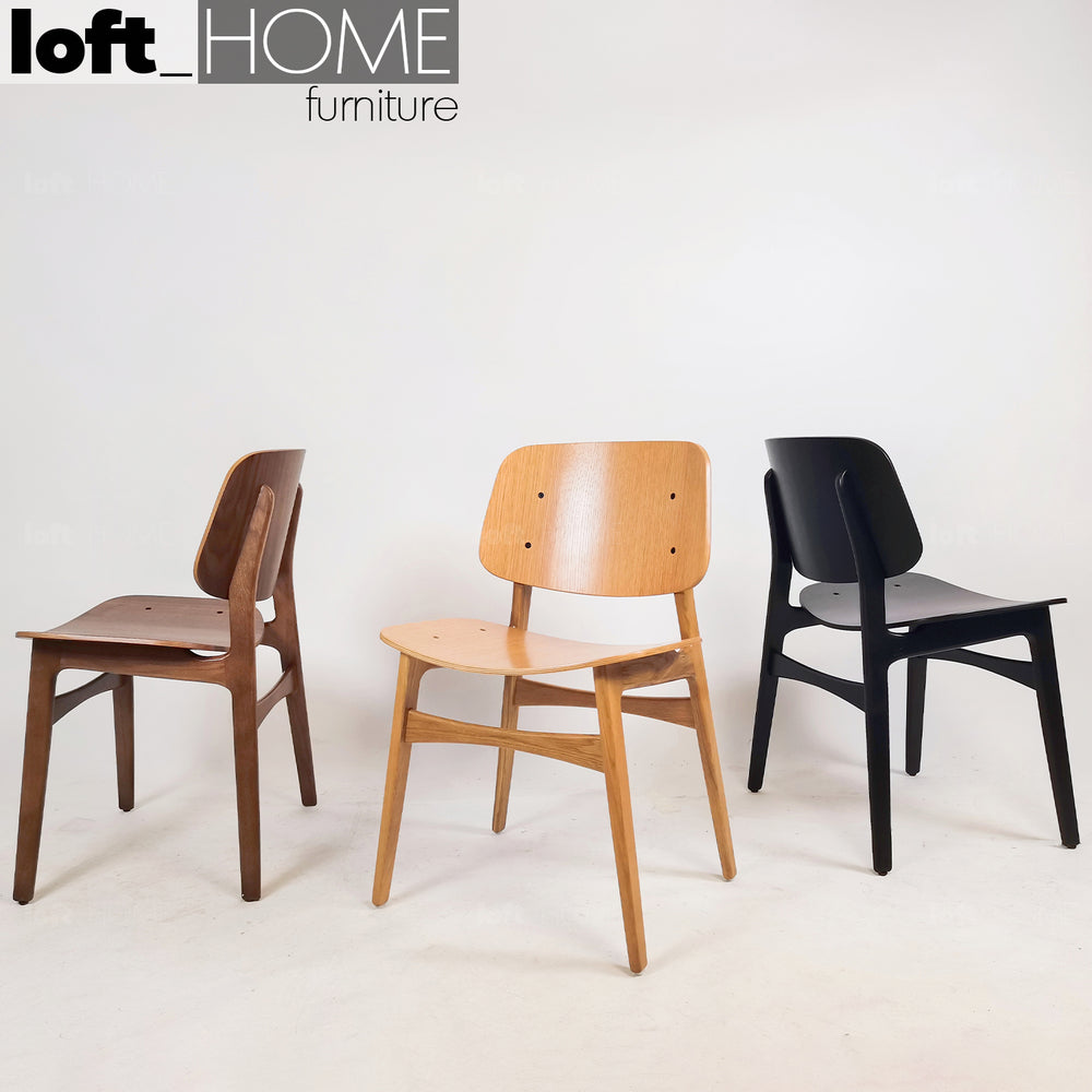 Scandinavian Wood Dining Chair HORIZON Primary Product