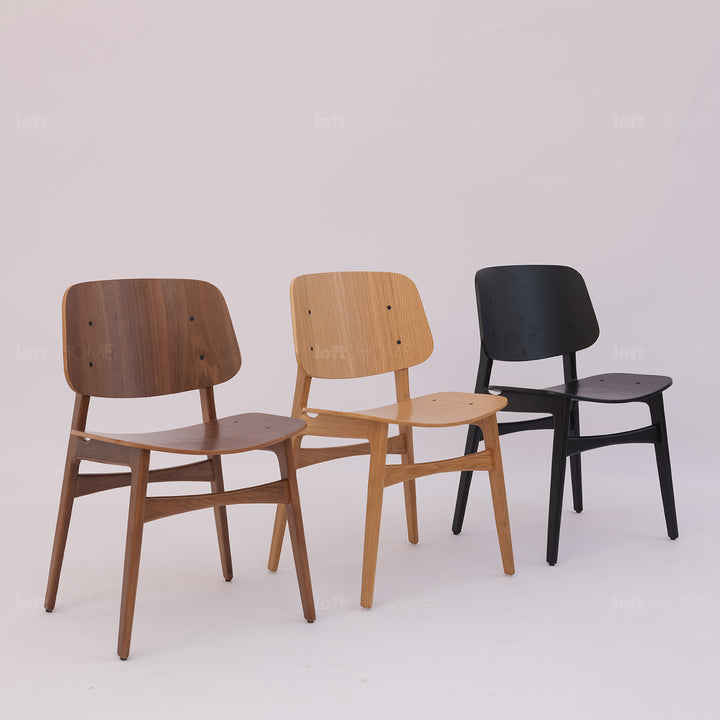 Scandinavian wood dining chair 2pcs set horizon color swatches.