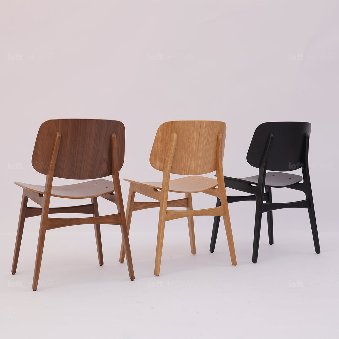 Scandinavian wood dining chair 2pcs set horizon in real life style.