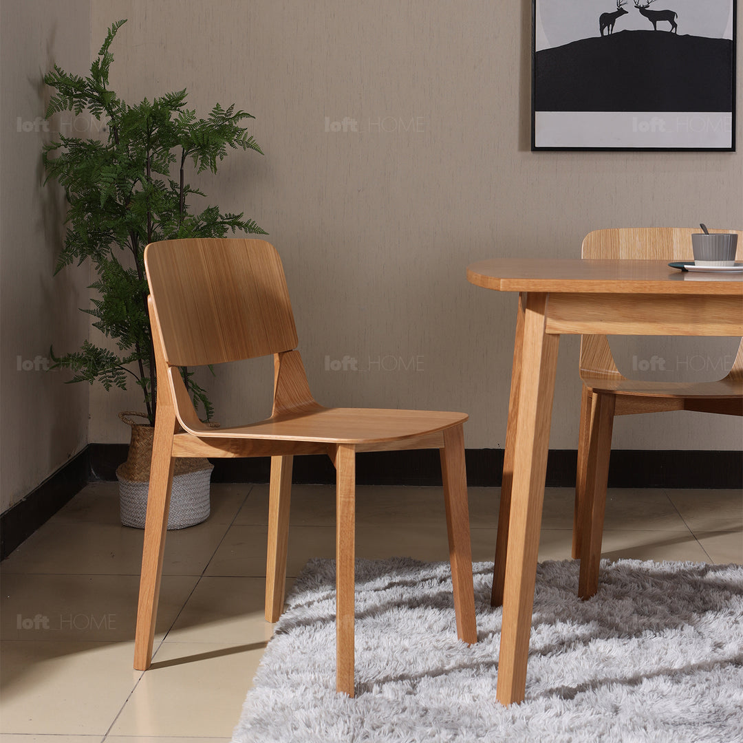 Scandinavian wood dining chair 2pcs set kismet detail 5.