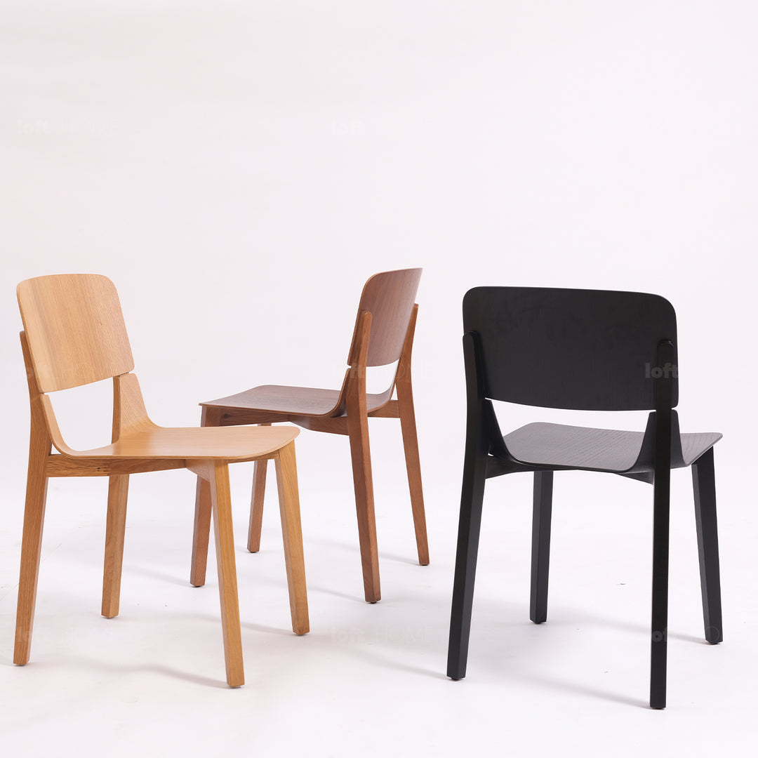 Scandinavian Wood Dining Chair KISMET In-context