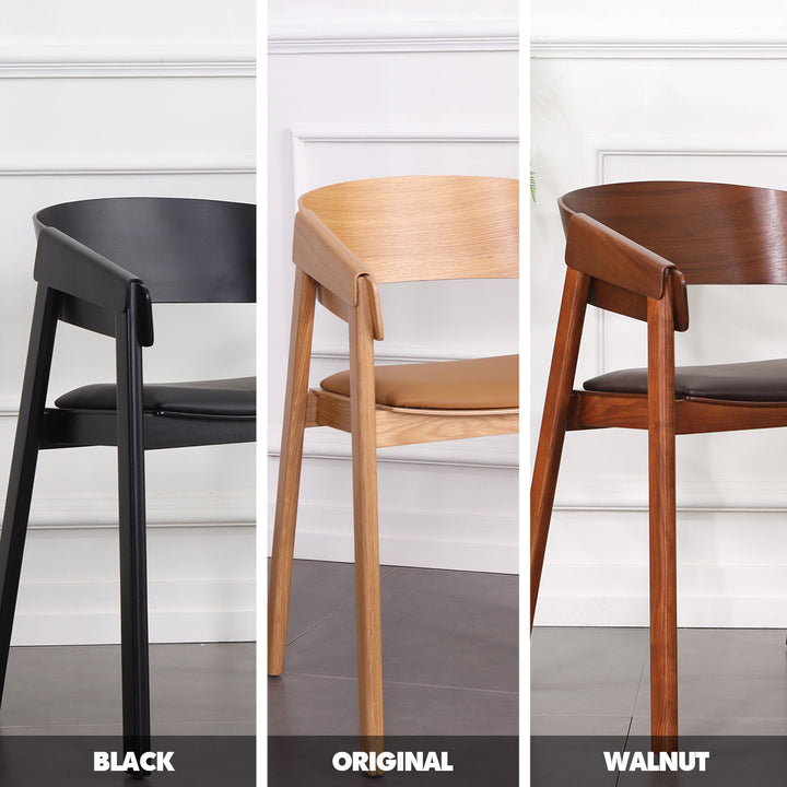 Scandinavian wood dining chair 2pcs set loom color swatches.