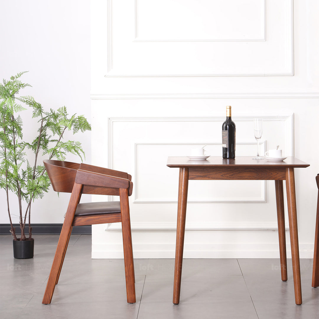 Scandinavian wood dining chair 2pcs set loom situational feels.