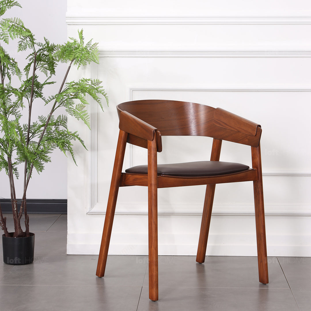 Scandinavian Wood Dining Chair LOOM Layered