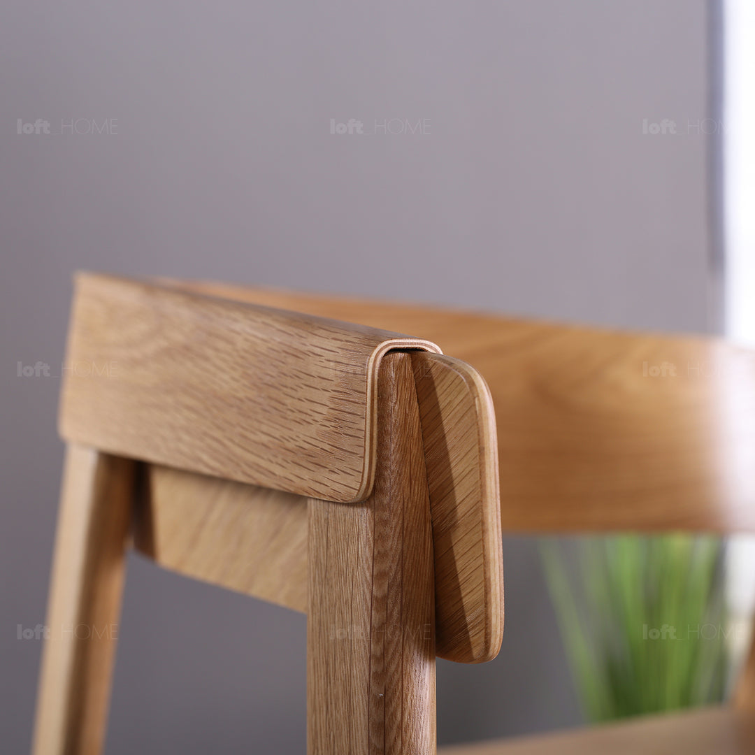 Scandinavian Wood Dining Chair LOOM Detail 1