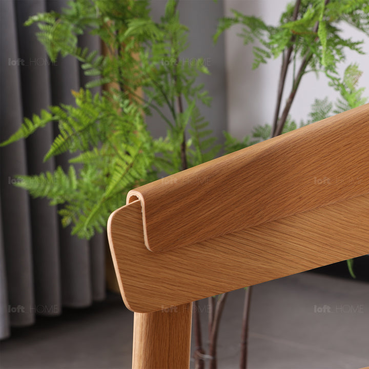 Scandinavian wood dining chair 2pcs set loom detail 2.
