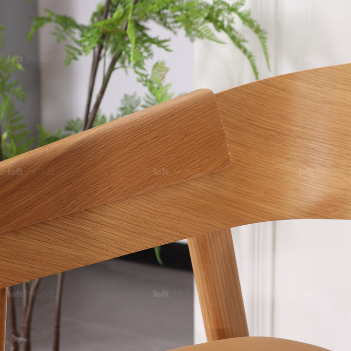 Scandinavian Wood Dining Chair LOOM Detail 3