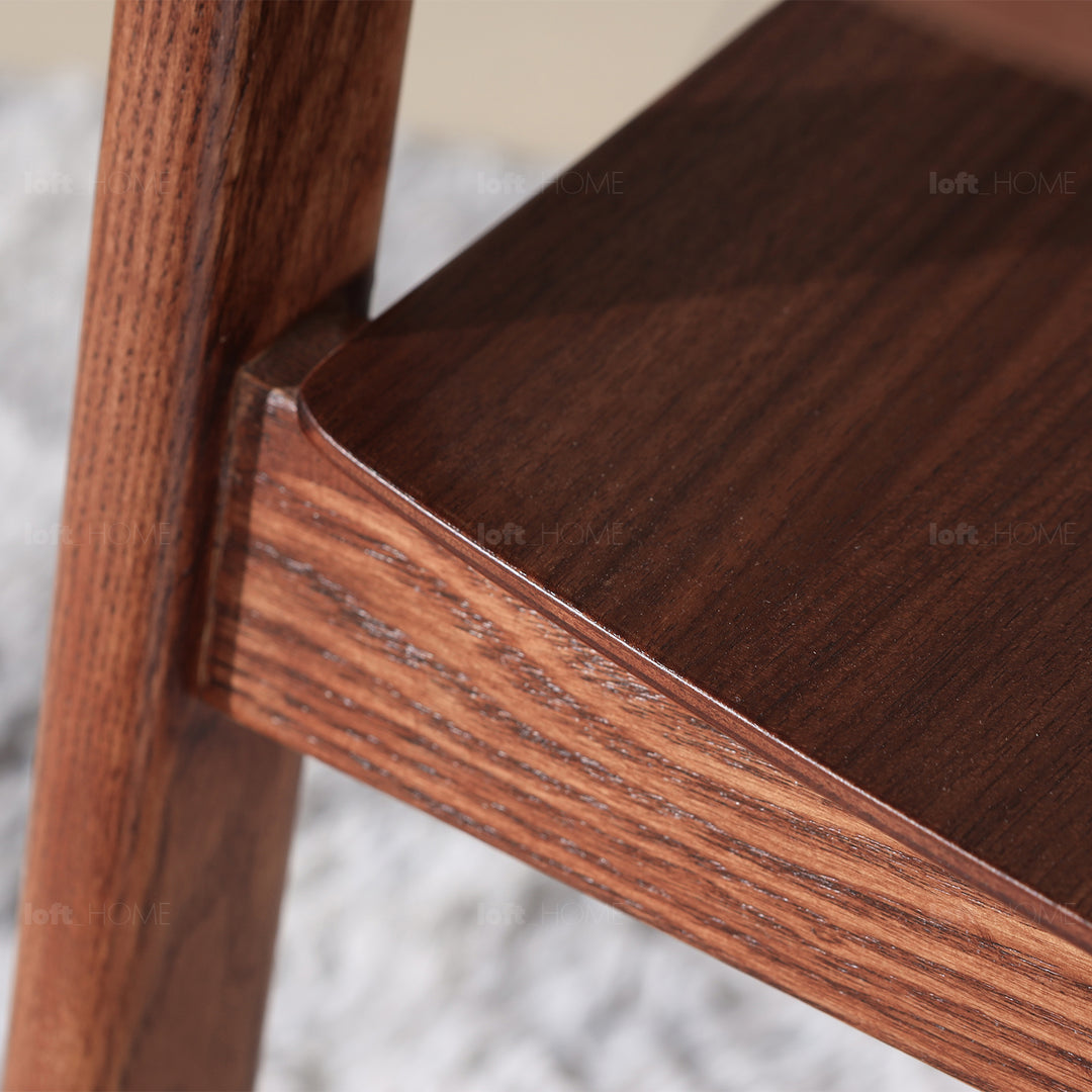 Scandinavian wood dining chair 2pcs set loom detail 9.