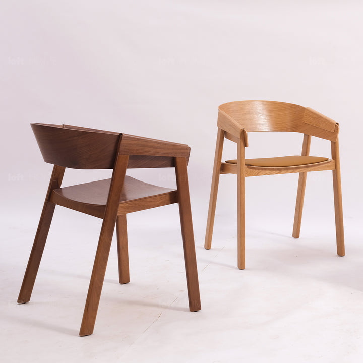 Scandinavian wood dining chair 2pcs set loom material variants.