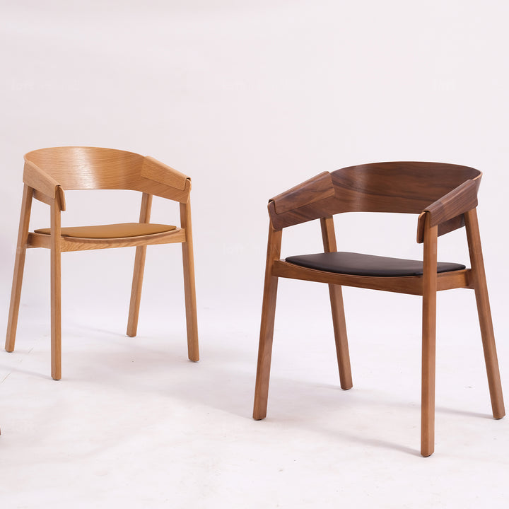 Scandinavian wood dining chair 2pcs set loom in real life style.