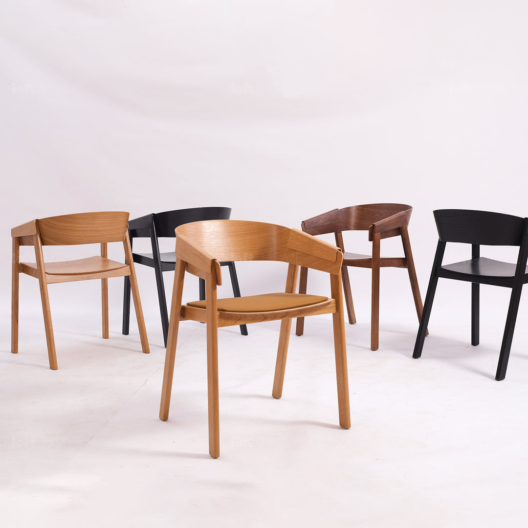 Scandinavian Wood Dining Chair LOOM Detail
