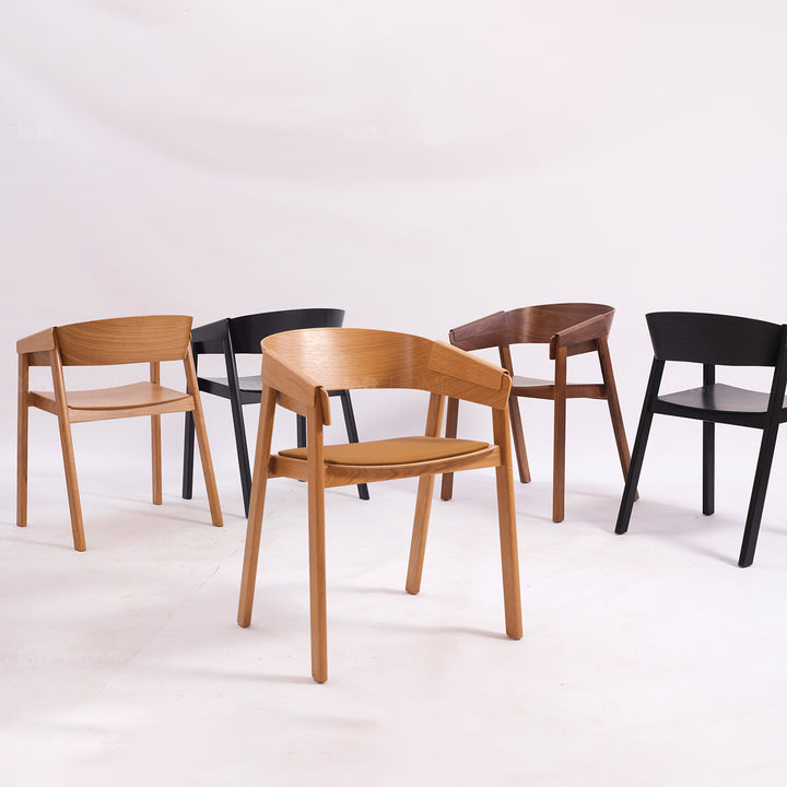 Scandinavian wood dining chair 2pcs set loom in details.