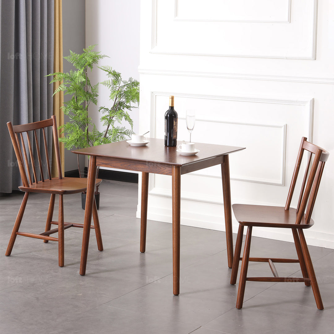 Scandinavian wood dining chair 2pcs set noble environmental situation.