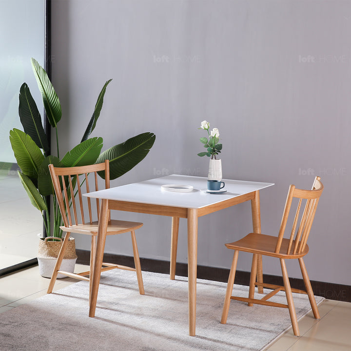 Scandinavian wood dining chair 2pcs set noble situational feels.