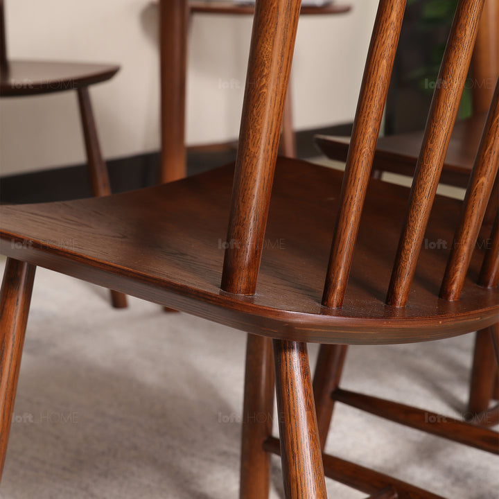 Scandinavian wood dining chair 2pcs set noble detail 9.