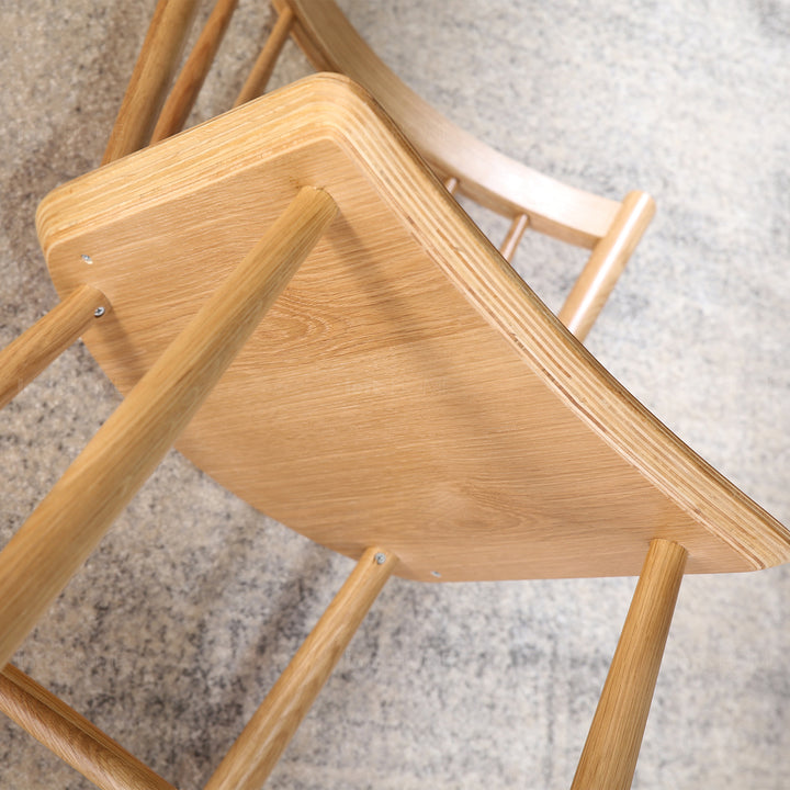 Scandinavian wood dining chair 2pcs set noble detail 12.