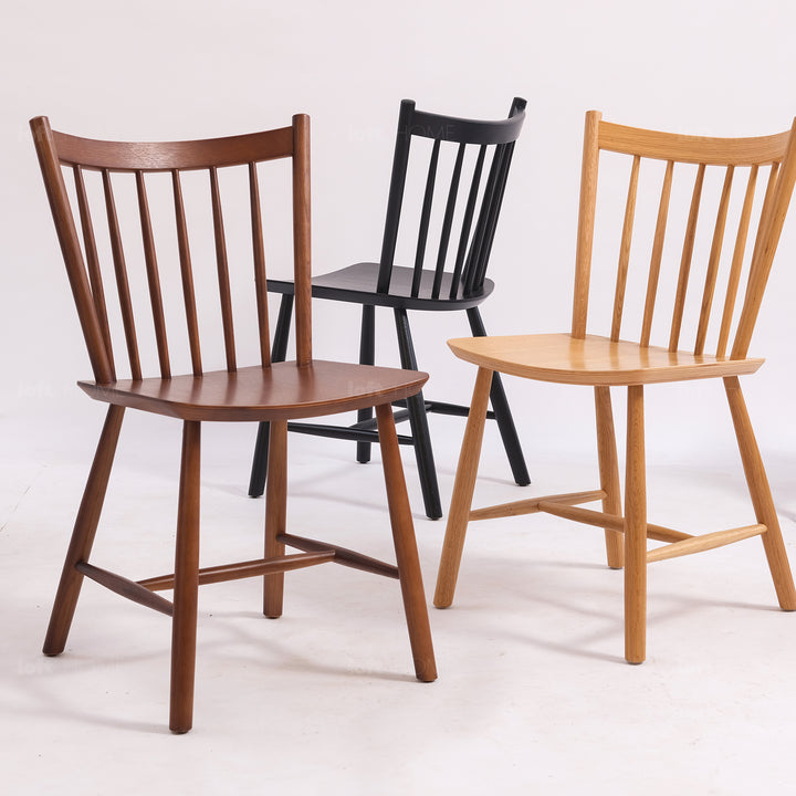 Scandinavian wood dining chair 2pcs set noble in real life style.