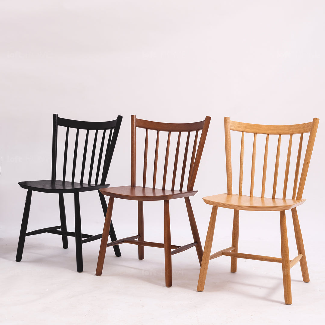 Scandinavian wood dining chair 2pcs set noble color swatches.